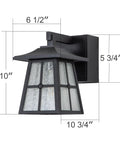 Porch Light With Built In Outlet GFCI No Fuss Outdoor Wall Sconce Lantern With Dual Outlets Seeded Glass Aluminum Exterior