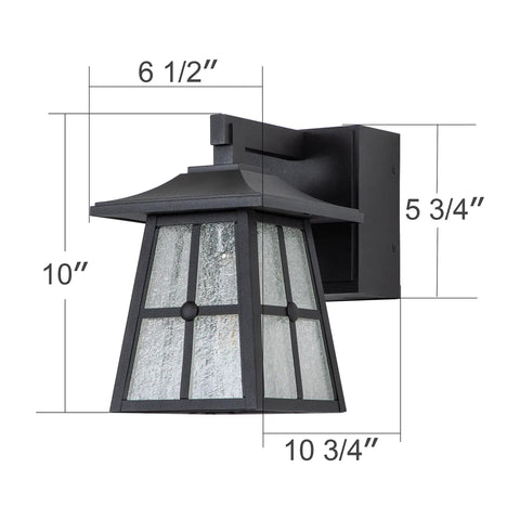 Porch Light With Built In Outlet GFCI No Fuss Outdoor Wall Sconce Lantern With Dual Outlets Seeded Glass Aluminum Exterior