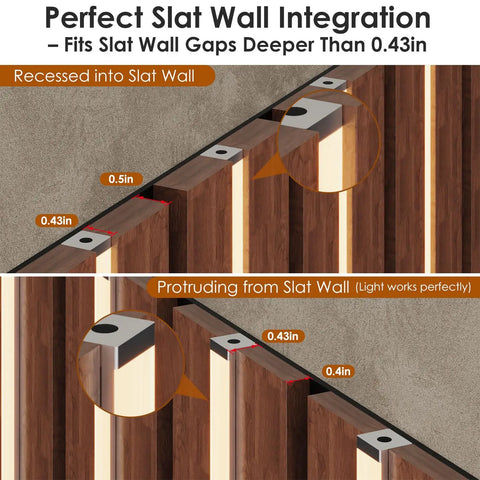 Sleek Led Recessed Lighting Kit Featuring Six Premium Slat Wall Bars That Truly Level Up Your Space Making Interiors Look Fly With Zero Hassle During Fast Install Any Weekend