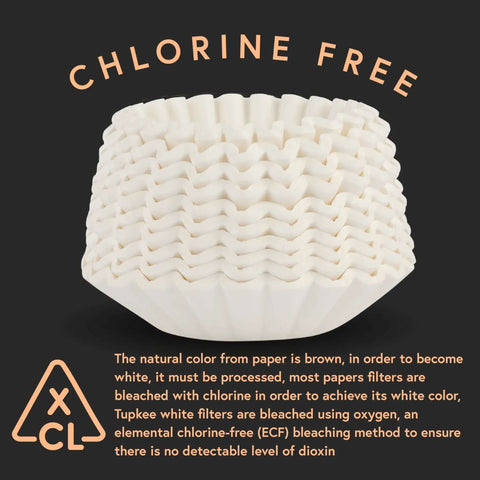 Bulk 12 Cup Coffee Filters Tall Walled Prevent Grounds Overflow, 9.75 x 4.25 Inches, 500 Count, chlorine-free stack.