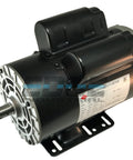 Amazon 5HP compressor-duty electric motor with black housing, base-mounted, 7/8 in shaft