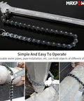 24 Inch Chain Wrench With 6.3 Inch Pipe Capacity Heavy Duty Chromium Vanadium Steel I Beam Handle Anti Skid Chrome Chain