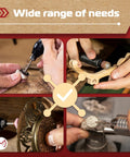 476 Piece Rotary Tool Accessories Kit With 1/8 Inch Shank in use for sanding, cutting, and engraving on various materials
