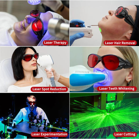 Heavy Duty OD6 Plus Laser Safety Glasses Pulling Double Duty With Kickass Blue Green UV Filtering To Protect Your Peepers On Every Serious Cnc Or Fiber Workshop Build in laser therapy, hair removal, teeth whitening, and experimentation.