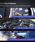 Rock Solid Replacement Engine Coolant Temperature Sensor With Connector 39220-38030 showcases its features and benefits in an informative layout.