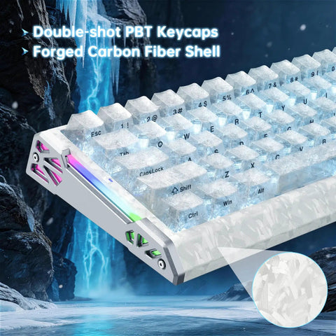Top Shelf Compact Wired Gaming Keyboard With Hall Effect Magnetic Switches And 8Khz Polling Rate Delivering Blazing Response adjustable RGB lighting