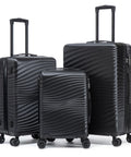 3 Piece ABS Luggage Set With Spinner Wheels Hardside Travel Luggage Including 28 Inch Large Suitcase 24 Inch Medium 20 Inch Carry On