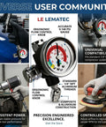 Inline Air Pressure Regulator With Gauge 1/4 NPT For HVLP Sprayers And Pneumatic Tools, 0-140 PSI Adjustable, Aluminum Regulator With Swivel Connector