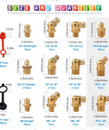 156 Piece Metric And SAE Hydraulic Grease Fittings Kit With Brass Zerk Nipples, M6 M10 Caps, Assorted Sizes and Angles