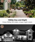 "Day and night view using Wireless WiFi Video Doorbell Camera With Chime, 1080P HD, Night Vision, IP65 Weatherproof"