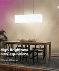 Dining room with Candelabra LED Bulbs RGB Color Changing Smart Bulbs E12, 6W (60W Equivalent), 600LM, pendant lighting overhead