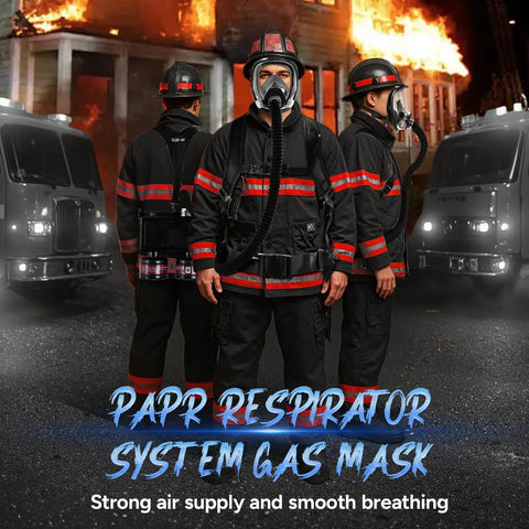 Full Face Papr Respirator With Powered Air Purification And Carbon Filter Handling Dust Paint And Strong Fumes For Trades Pros Zero Sweat Or Hassle While Delivering Solid All Shift Protection And Crisp View Built Different And Dependable