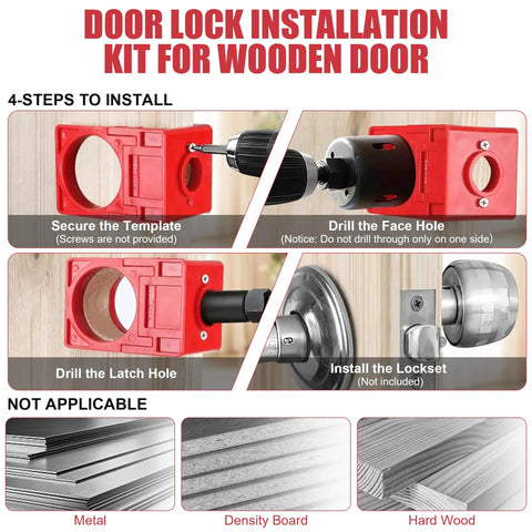 Detailed steps for using the Premium Aluminum Door Hinge Jig And Lock Installation Template Kit For Dead On Router Cuts Flawless Wood Door Mortise Work Big Time Game Changer Contractors Swear By.