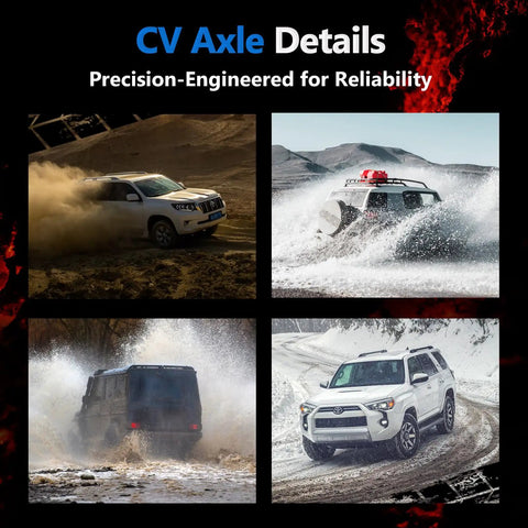 Heavy Duty Front CV Axle Shaft Direct Swap For 2007 To 2020 Chevy Silverado 1500 Tahoe Suburban GMC Sierra 1500 Yukon XL 4X4 vehicles in action.