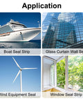 Tough As Nails EPDM Foam Rubber Seal Strip 4mm X 10 Meters used as boat, wind equipment, glass wall, and window seal.