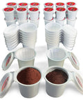 Ultra Fine Reusable K Cup Filter For Sediment Free Brew Universal Fit For Most K Cup Brewers Deep Brew Filter shown with coffee grounds