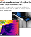 Thermal image showing moisture leaks with MR160 Imaging Moisture Meter With IGM Tech, 80x60 resolution display