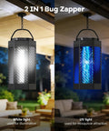 Image of 2 In 1 Mosquito Zapper for Indoor and Outdoor Use with 8000mAh Battery USB Rechargeable LED Light.