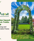 Tall Garden Arch Trellis For Climbing Plants Built Tough Heavy Duty Metal Tunnel Archway With Adjustable Base Width 87 Inch High