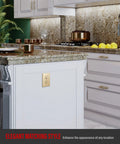 Gold Elite Series Tamper Resistant Duplex Outlet With Screwless Wall Plate in kitchen setting