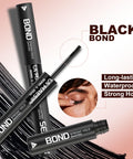 Waterproof Lash Bond And Seal Glue For Eyelash Clusters Black 72 Hour Hold Latex Free Dual Ended Adhesive 10ml with brush applicator.