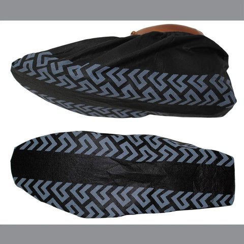 Extra Thick Disposable Shoe Covers XL 100 Pack One Size Fits Most With Non Slip Soles For Indoor Outdoor Use Black Professional Grade Booties