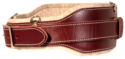 Leather work belt detail, part of the XXL Stronghold Belt System For Pro Contractors Heavy Duty Contractor Grade Tool Belt Setup