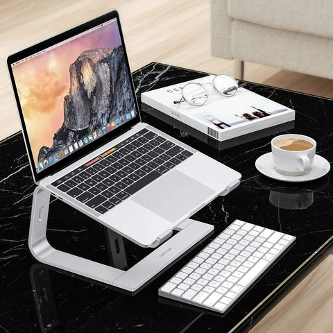 Detachable Aluminum Laptop Stand For Desk, Ultra Stable Mount Fits 10 To 16 Inch Laptops Like MacBook Air Pro Dell HP And More