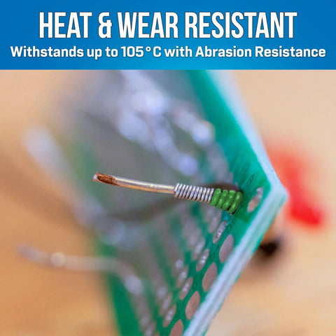 Close-up of Blue Insulated Kynar Copper Wire Roll 30 AWG 100 Ft used in a circuit board for wire wrapping prototyping