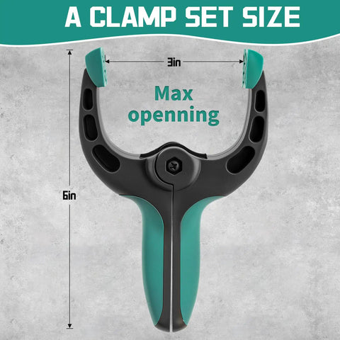 6 inch spring clamp from 8 Pack Bar Clamps For Woodworking Set With 12 Inch And 6 Inch Quick Change F Clamps 150 Lb Load Capacity