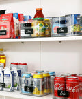 Straight Up Kitchen Pantry Game Changer This Twelve Pack Of Clear Plastic Storage Bins And Bold Black Labels enhances bright pantry organization.