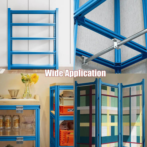 Premium Blue 2020 T Slot Aluminum Extrusion Profiles 48 Inch Long used in versatile shelving and custom applications.