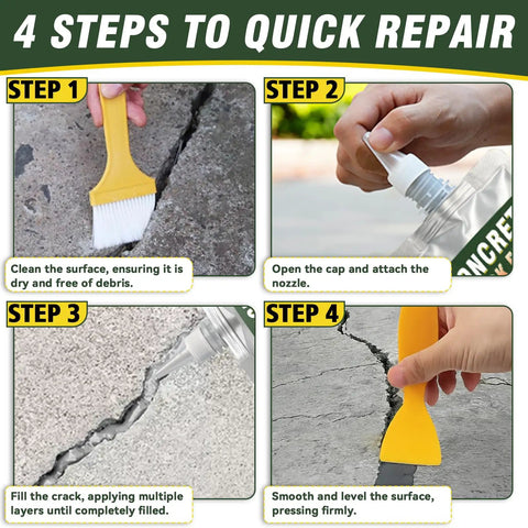 Steps for using Straight Up Tough Self Leveling Concrete Crack Filler And Cement Joint Sealant for Driveways Patios Sidewalks.