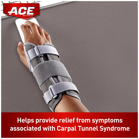 Carpal Tunnel Wrist Stabilizer for all day comfort and support adjustable wrist brace with memory foam palm comfy fit.