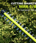 Lightweight 20V Cordless Hedge Trimmer With 20 Inch Cutting Bar Battery Included Five Eighth Inch Cutting Capacity blade in shrubs