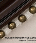 Legit Heavy Duty Antique Brass Upholstery Tacks 500 Piece Bulk Kit 7 16 Inch Dome Nailhead Trim on leather furniture detail