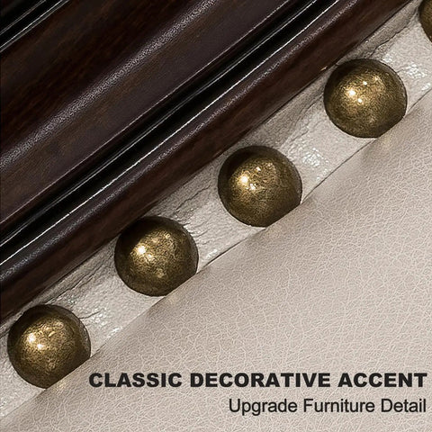 Legit Heavy Duty Antique Brass Upholstery Tacks 500 Piece Bulk Kit 7 16 Inch Dome Nailhead Trim on leather furniture detail