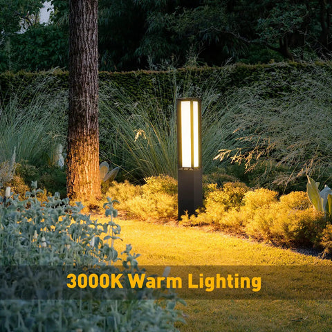 Landscape Path Light 32 Inch Outdoor Bollard Aluminum 8W 800LM LED Lighting For Lawn Patio Courtyard Driveway And Garden Weatherproof Frosted Finish Wired 100 240V Residential Outdoor Lighting