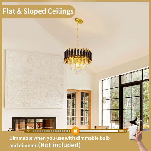 Crystal Pendant Light Fixture 1 Light Chrome Cylinder Pendant With Teardrop Acrylic Crystals over dining room table