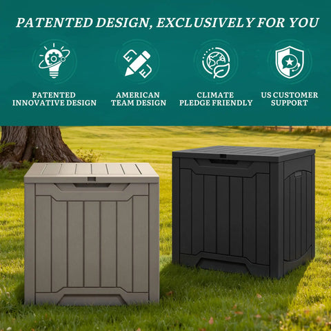 Built Tough Outdoor Resin Storage Bin With Locking Snap Lid Holds 31 Gallons Of Lawn And Patio Gear All Season Long Durable Plastic Tote Helps You Tame Backyard Mess Without Any Fuss