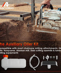 Oiler Kit For Chainsaw Milling Attachments That Slashes Chain Wear, Extends Life, And Keeps Your Milling On The Move, kit contents shown