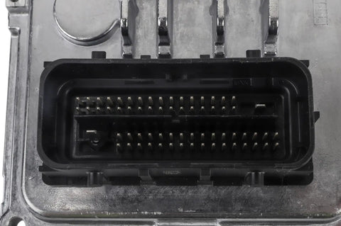 Close-up of connector on GM Transmission Control Module 24276411 Replacement Auto Engine Computer For Chevy GMC Buick Cadillac.