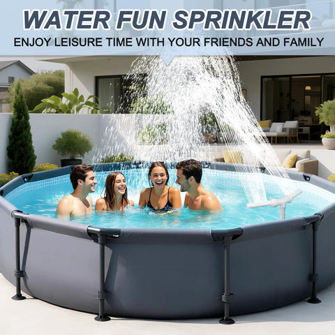 Dual Spray Head Pool Fountain Waterfall Kit With Two Heads For Above Ground And In Ground Pools Cools And Warms Water Faster