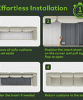 Heavy Duty Couch Cushion Support Board To Fix Sagging Sofas Instantly Lift And Stabilize Worn Foam Restore Living Room Comfort installation steps.