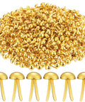 Bulk 500 Pcs Metal Brads For Paper Crafts And DIY Projects Golden Round Paper Fasteners For Scrapbooks Cards Photos Folders And Art Projects Self Piercing Brass Fasteners 0.3 x 0.6 Inch