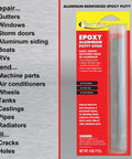Waterproof Epoxy Aluminum Putty Stick For Quick Permanent Repairs On Boats RVs Outdrives And Tanks That Work Underwater No Fuss To Use Bonds Fast Stays Strong In Tough Conditions, packaged