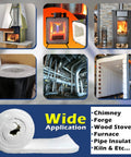 Ceramic Fiber Insulation Blanket 2400F High Heat Fireproof 1 Inch Thick 16 By 100 Inch for ovens, furnaces, kilns.