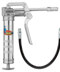 Mini Pistol Grip Grease Gun With 12 Inch Flexible Hose Balloon Plunger Technology 3000 Psi Heavy Duty Steel Fits 3 Oz Cartridges