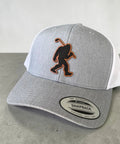 Bigfoot Patch Golf Hat With Sasquatch Holding A Golf Club Heather White Trucker Snapback For Men And Women Outdoor Golf Accessory
