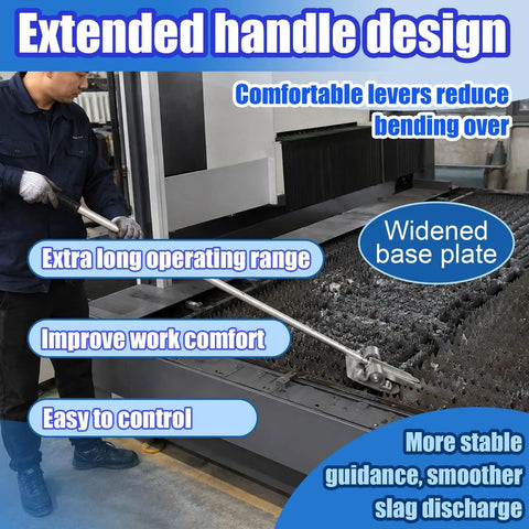 Heavy Duty Manual Cnc Dross Remover with extended handle design for comfortable cleaning and smoother slag discharge.